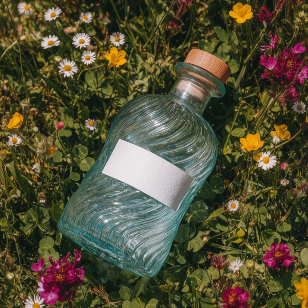 Final overhead fragrance image generated after the Sunlit Botanical direction was confirmed
